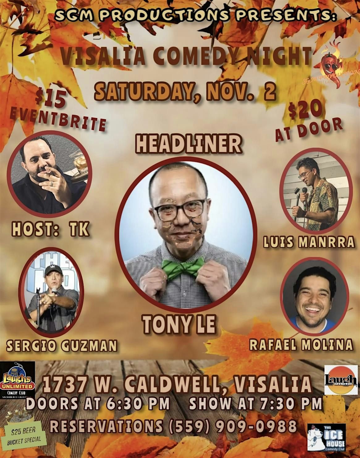 SGM PRODUCTIONS PRESENTS VISALIA COMEDY NIGHTS