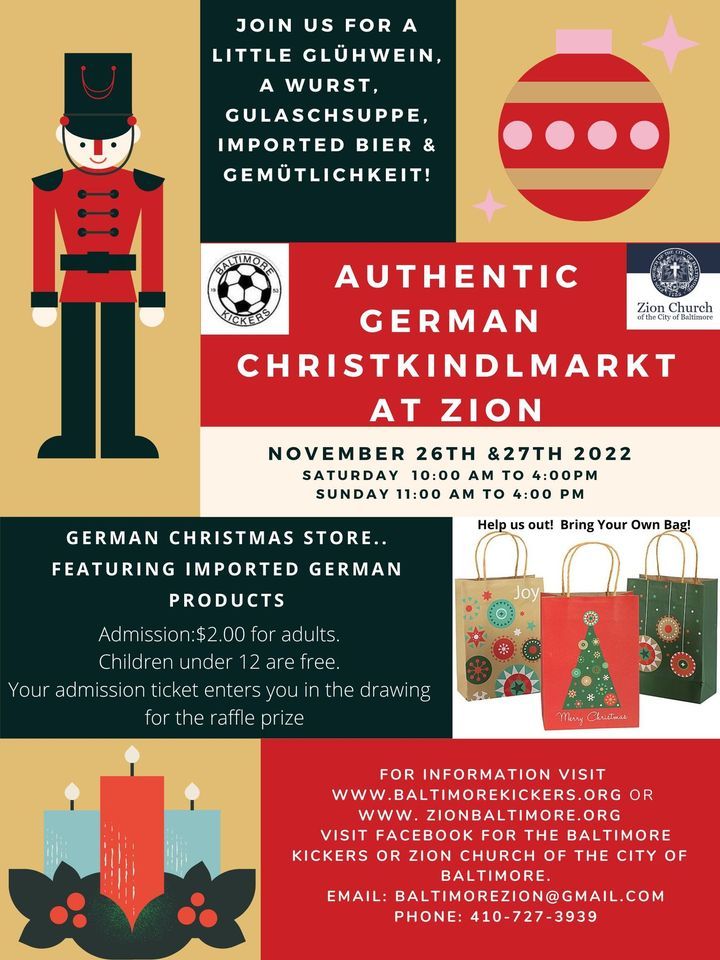 Christkindlmarkt, Zion Church of the City of Baltimore, 26 November 2022