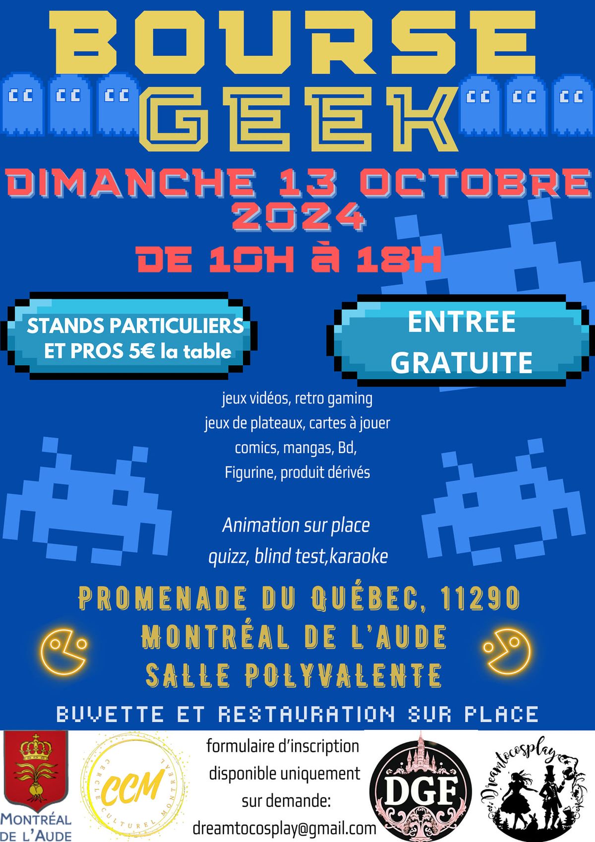 Bourse geek du Dream geek festival 