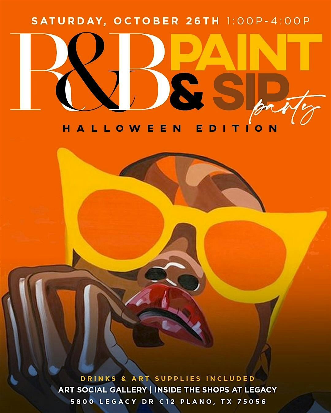 R&B Paint & Sip Halloween addition Day Party