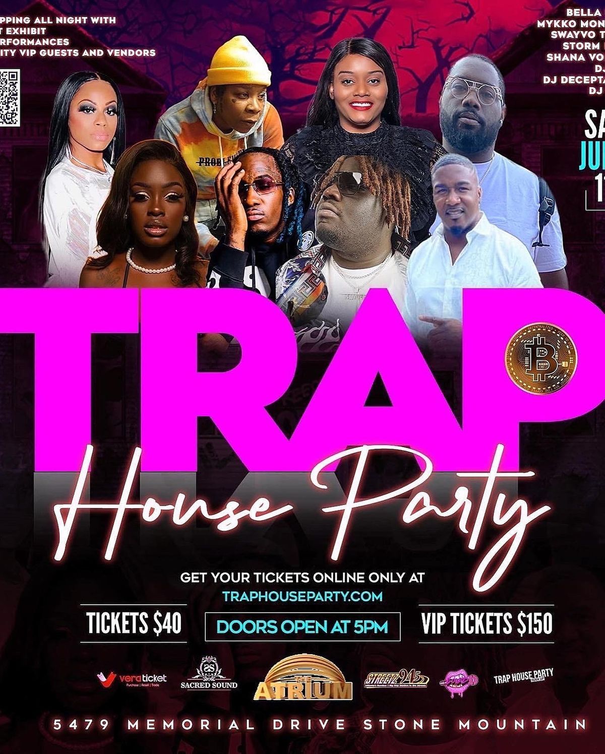 Trap House Party- NFT Experience, The Atrium, Stone Mountain, 11 June ...