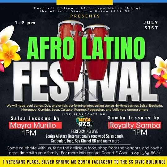 Afro Latino Festival, Veterans Plaza, Silver Spring, 31 July 2022