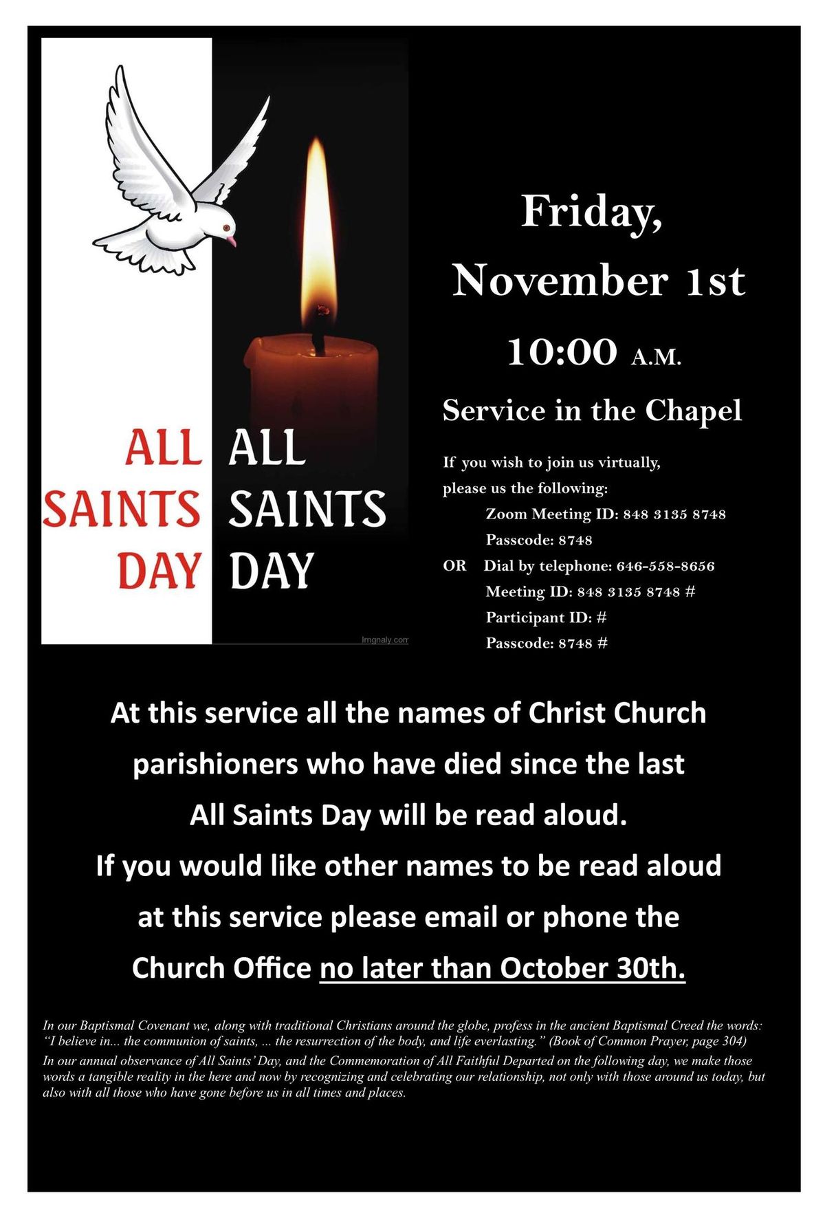 All Saints Day Service