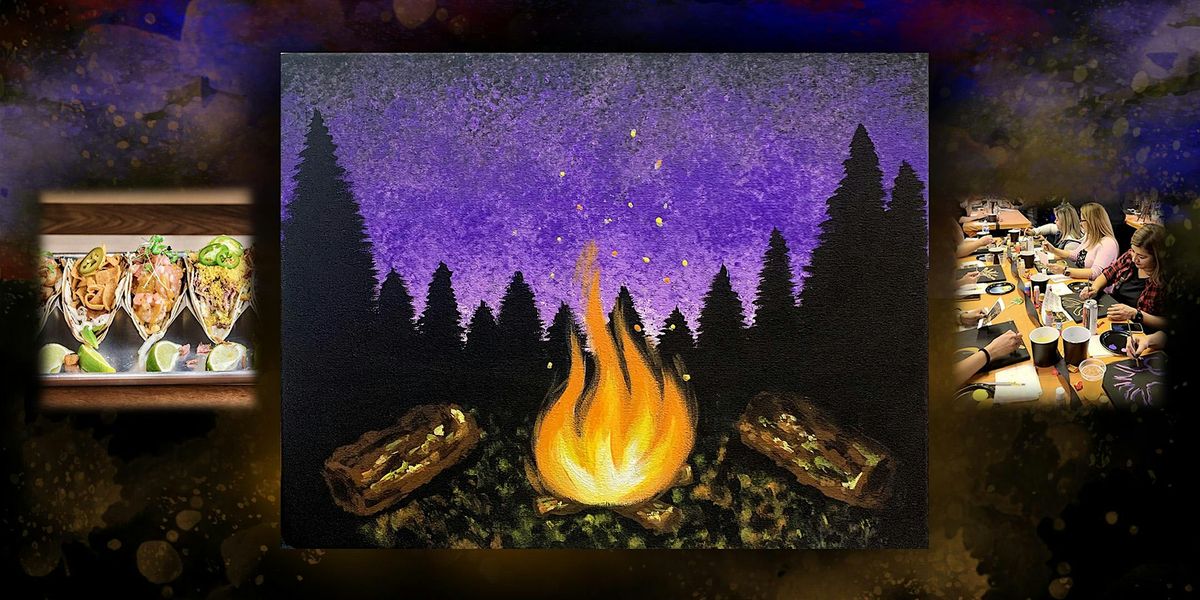 Paint & Drink at Ricochet Tacos: Cozy Campfire