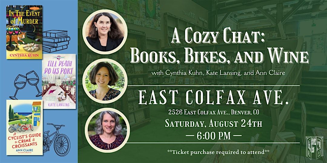 A Cozy Chat: Books, Bikes, and Wine Panel Live at Tattered Cover Colfax