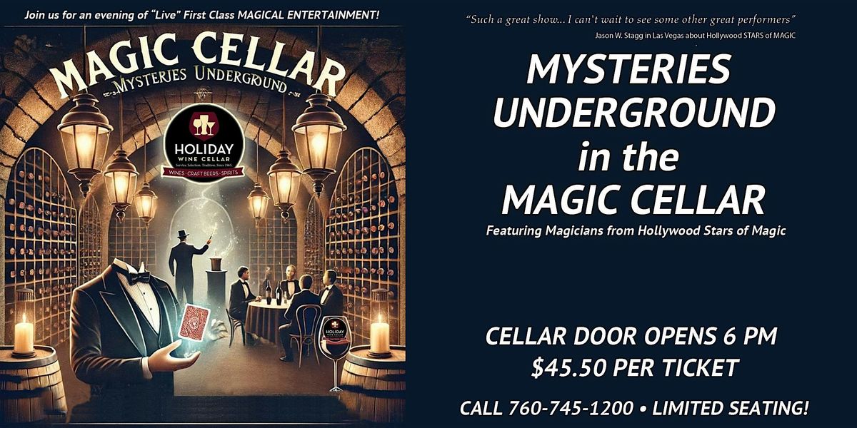 HWC's Magic Cellar Present: Hollywood Stars of Magic & Libations