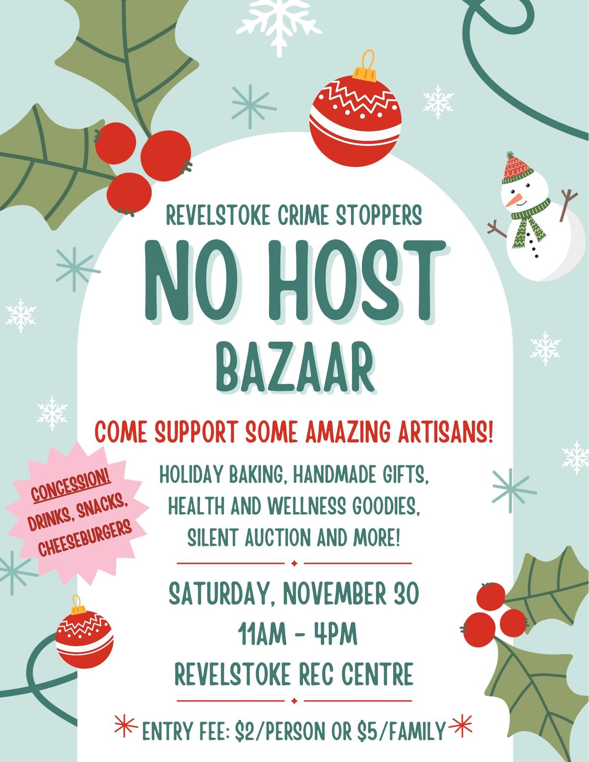 Revelstoke Crime Stoppers No Host Bazaar