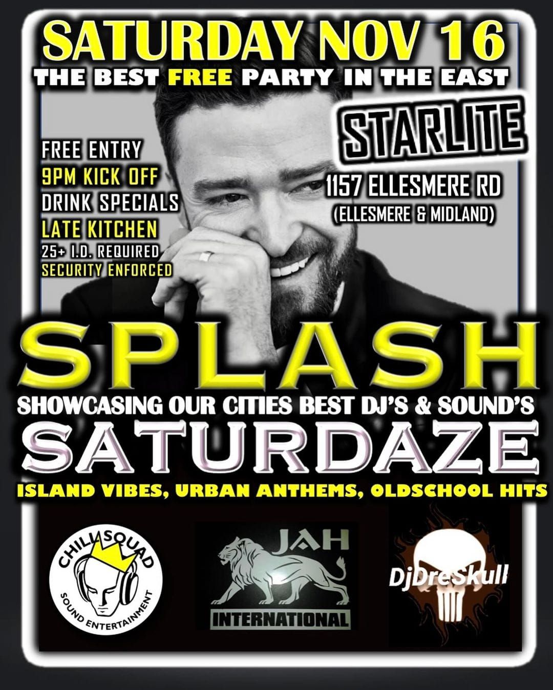 Splash Saturdaze: November 16th