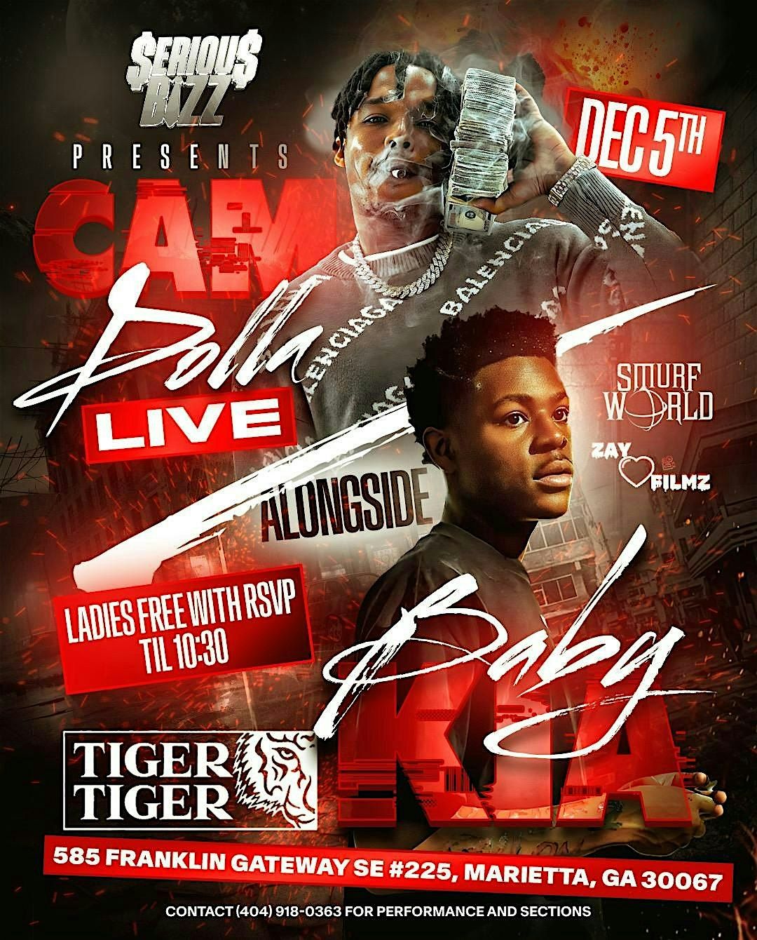 Serious Bizz Presents : Cam Dolla & Baby Kia performing Live