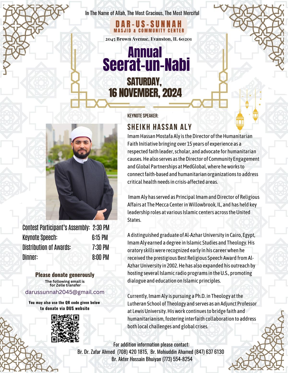 Seerat-un-Nabi Program with Sh. Hassan Aly