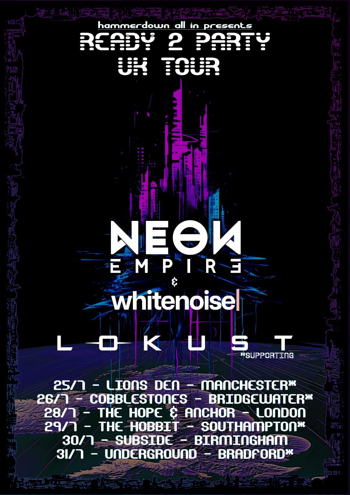 TBC\/Neon Empire\/Whitenoise live at Subside!