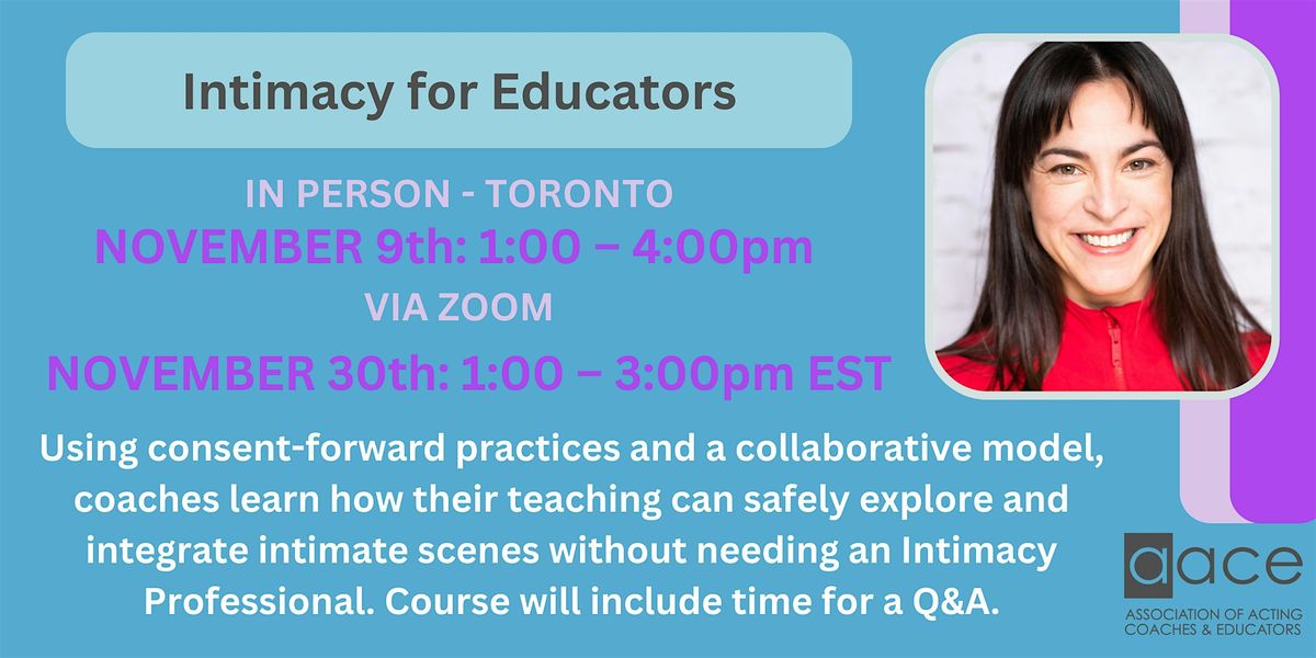 Intimacy for Educators - Siobhan Richardson   -IN PERSON Workshop -TORONTO