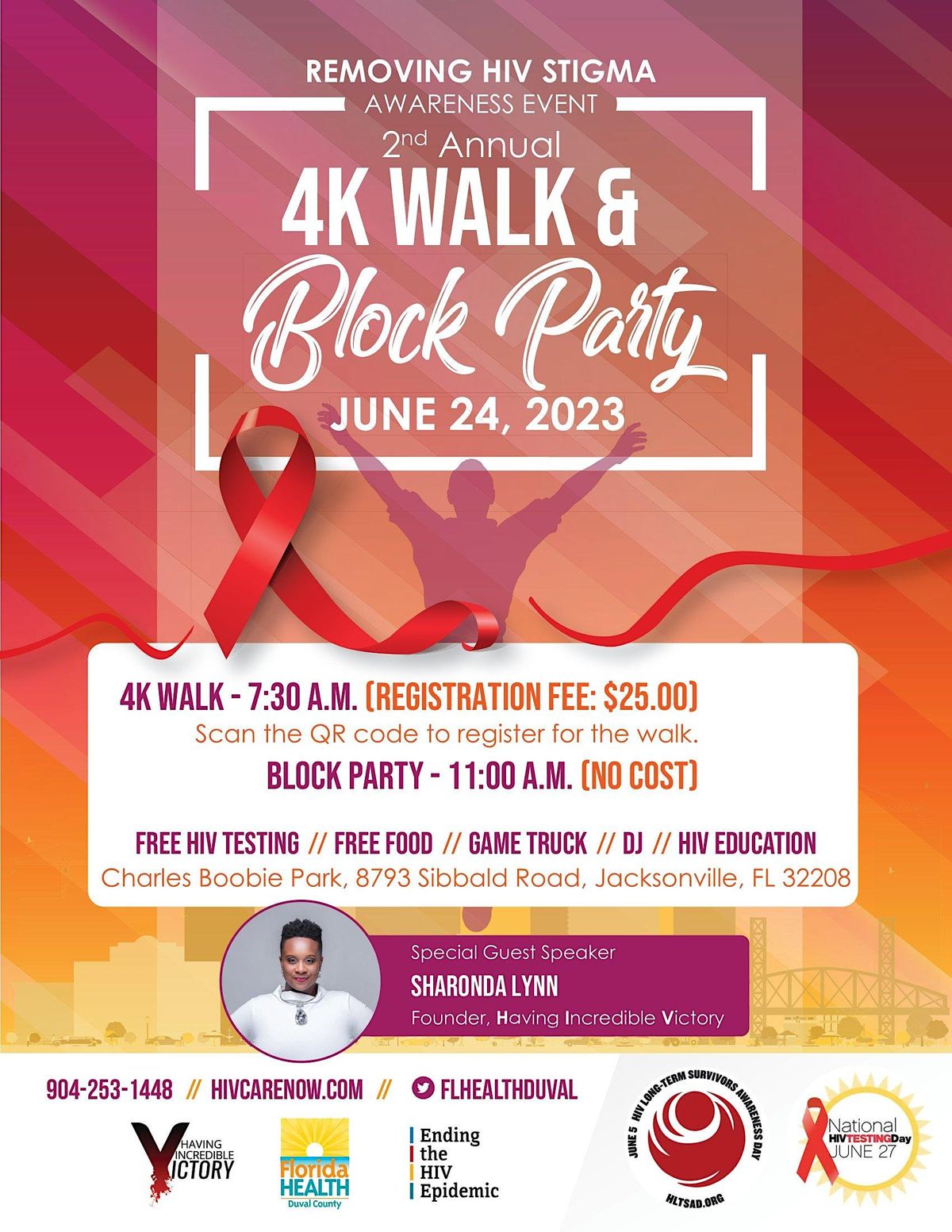 2nd Annual Removing HIV Stigma 4k walk\/healthcare block party
