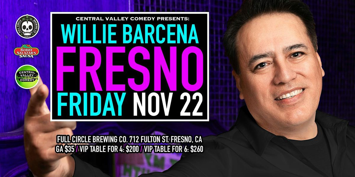 COMEDY IN THE BREWERY: FRIDAY, NOV 22 (WILLIE BARCENA)