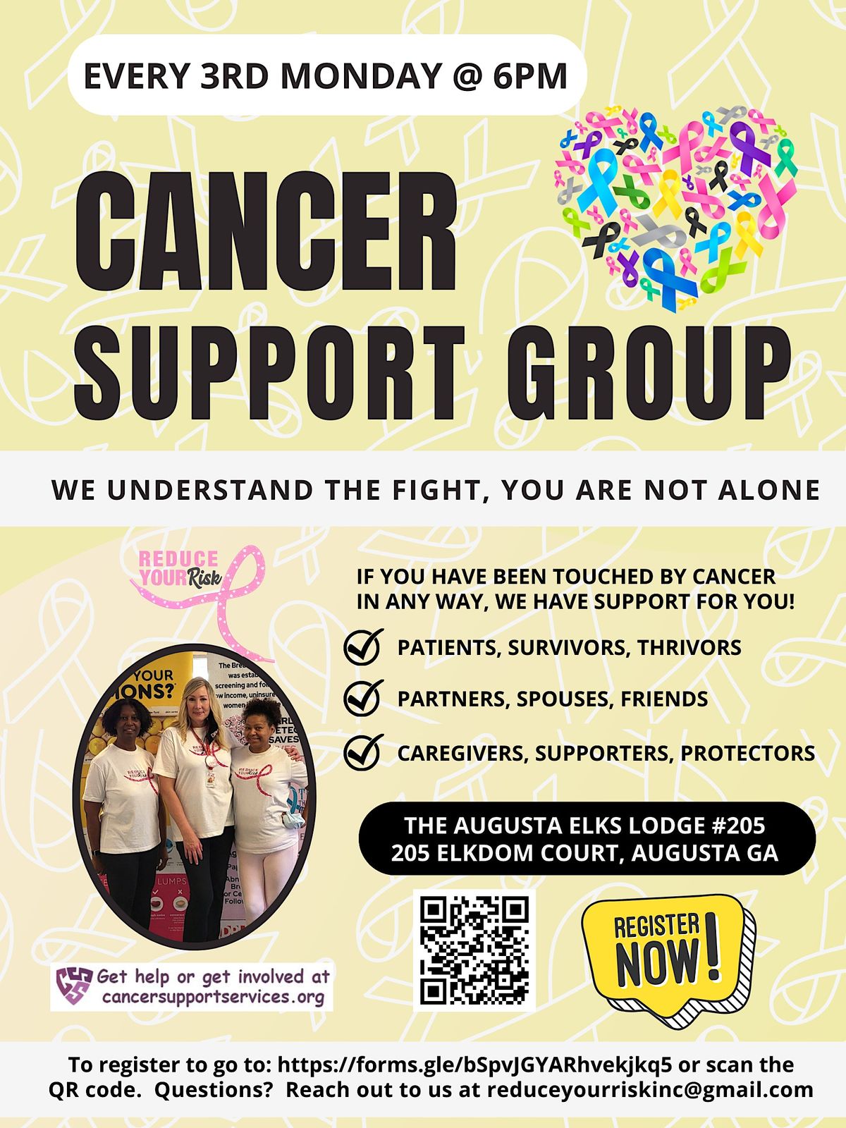 Cancer Support Group-Every 3rd Monday @ 6pm