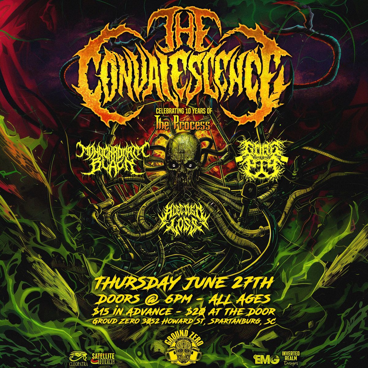 The Convalescence w\/Monochromatic Black, Gorepig, & More at Ground Zero 6\/27