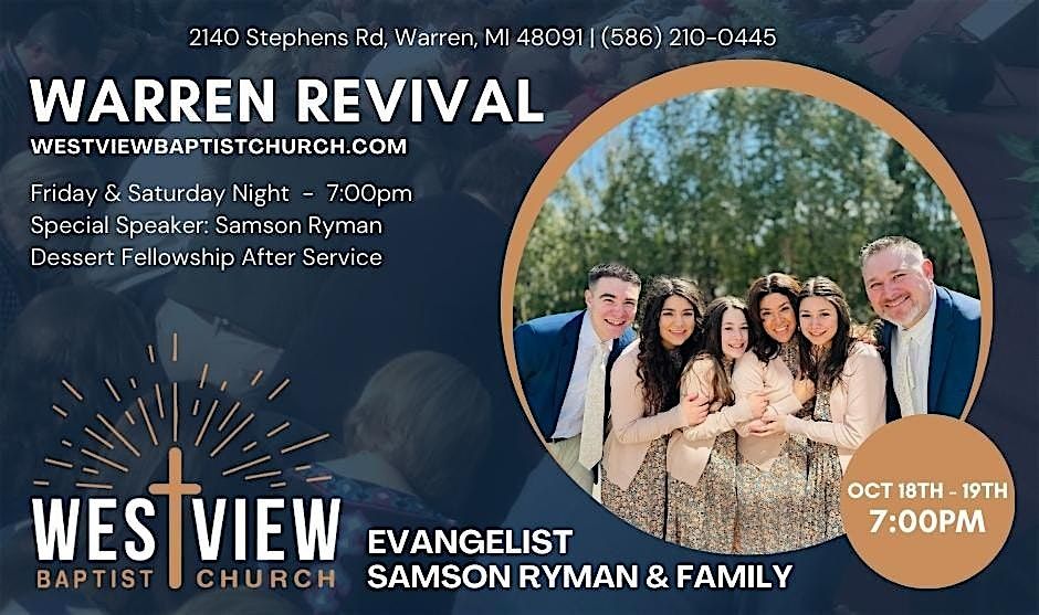 Revival in Warren, MI - Westview Baptist Church