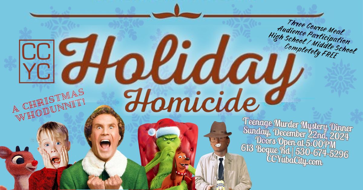 "Holiday Homicide" Teenage Christmas Mystery Dinner