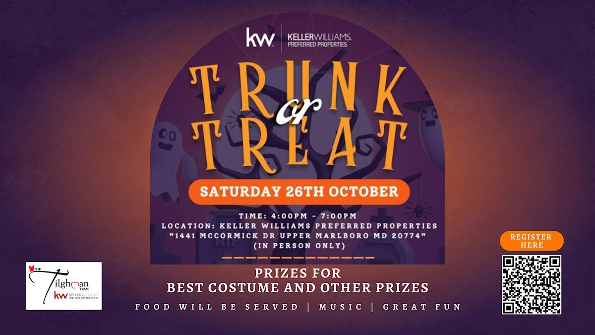 Keller Williams Trunk or Treat - OCT 26 at 4PM-7PM