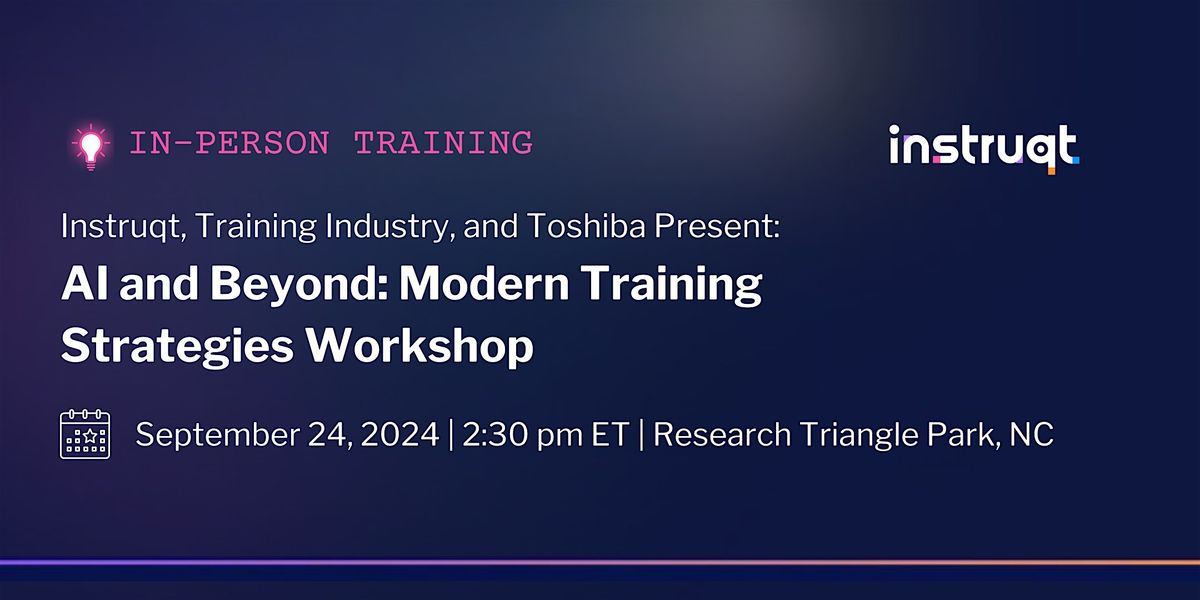 AI and Beyond: Modern Training Strategies Workshop