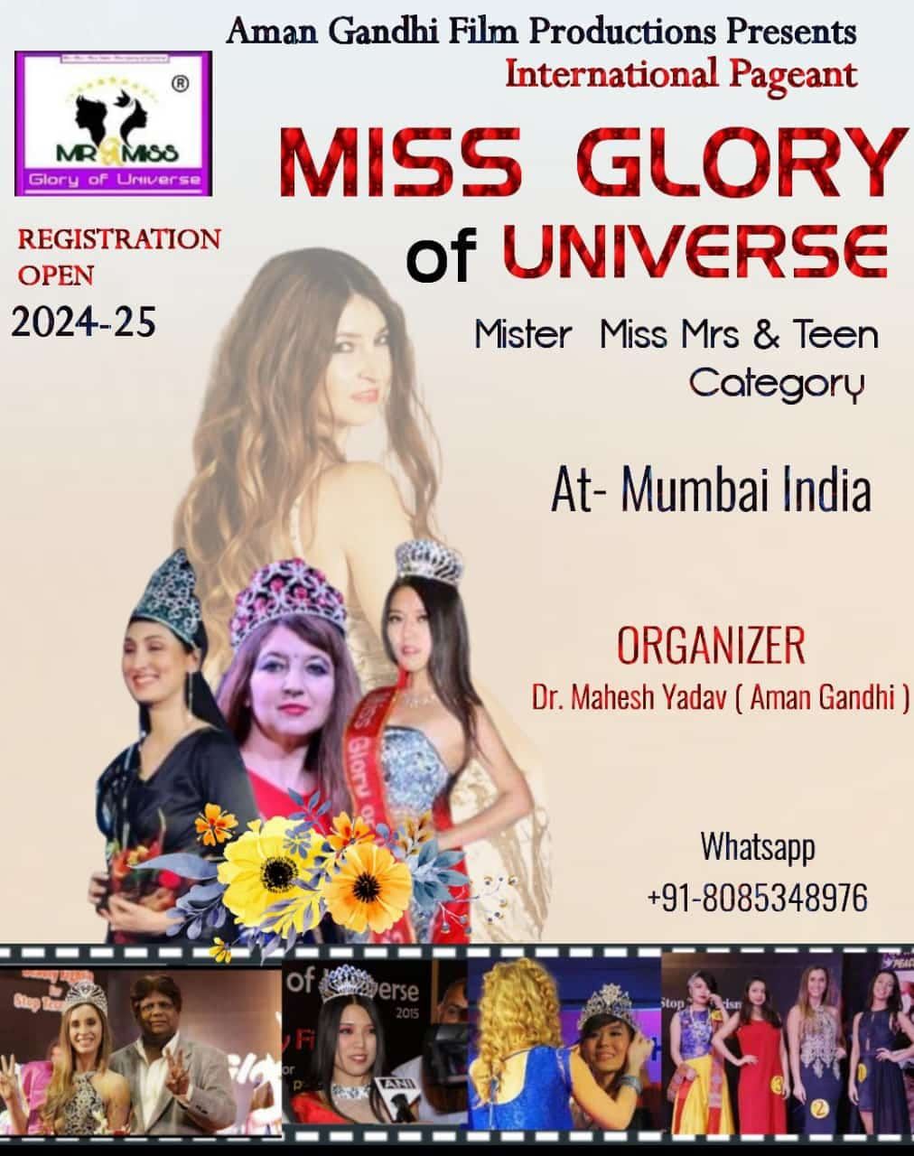 MISS GLORY OF UNIVERSE " International Pageant "