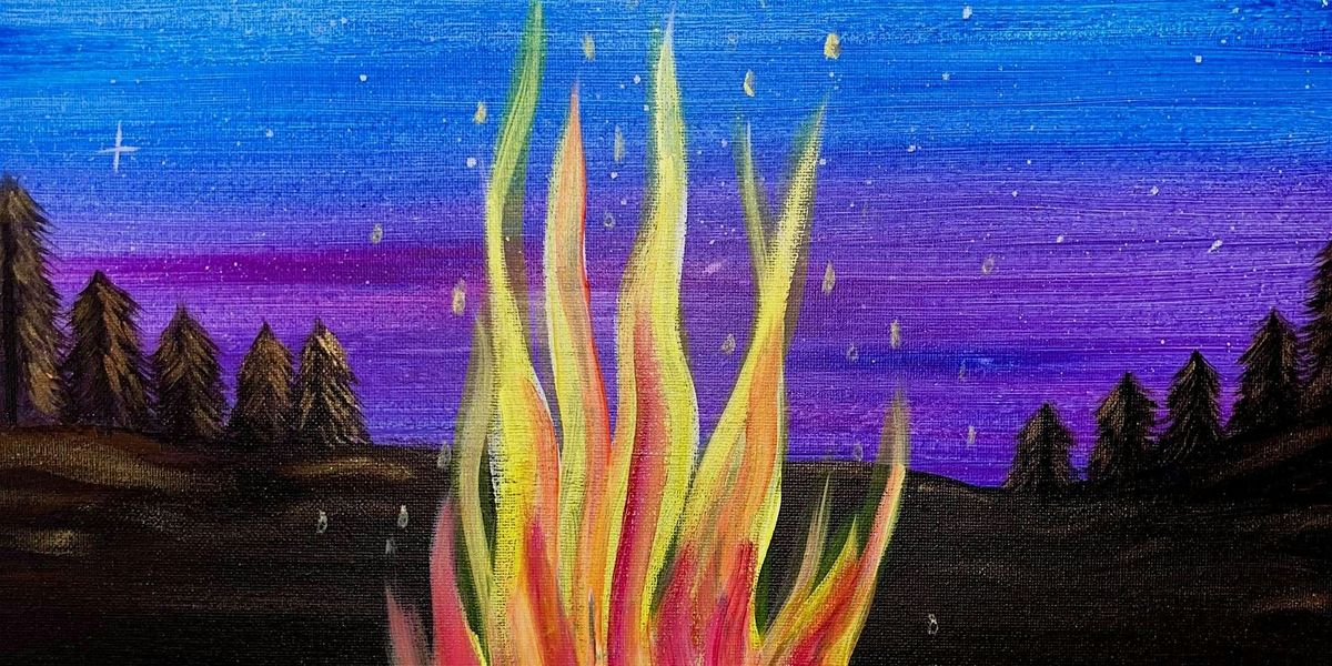 Glimmering Campfire - Paint and Sip by Classpop!\u2122