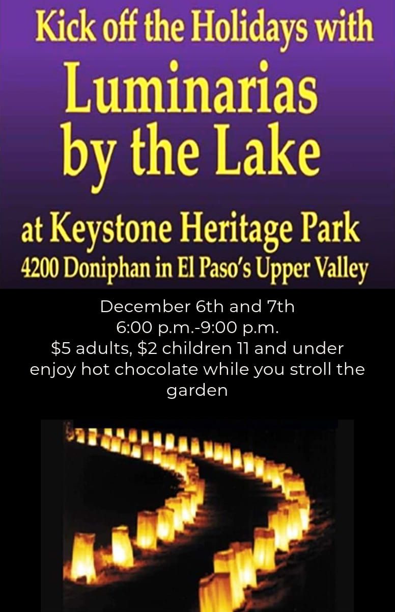 luminarias near the lake at keystone heritage park 