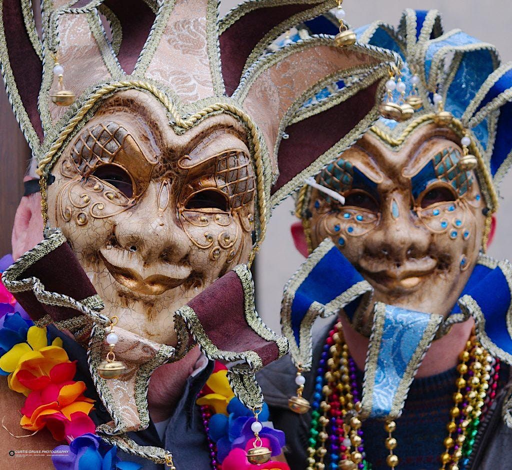 Mardi Gras Masquerade Theme Bar Crawl Saturday