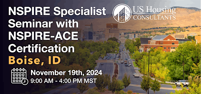 NSPIRE Specialist Seminar w\/ACE Certification - Boise, ID 11\/19\/2024