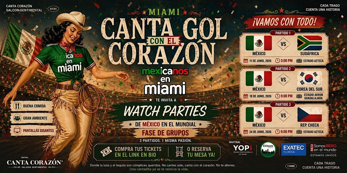Mexicanos en Miami World Cup Watchparty para partido M\u00e9xico vs South Africa