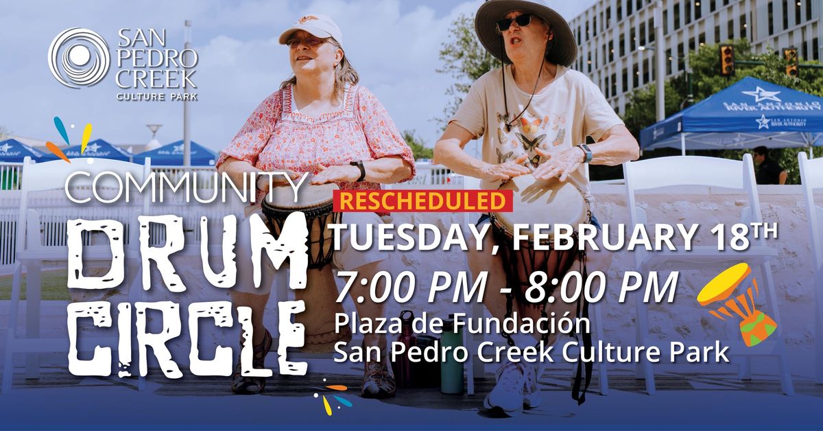 Community Drum Circle at San Pedro Creek Culture Park