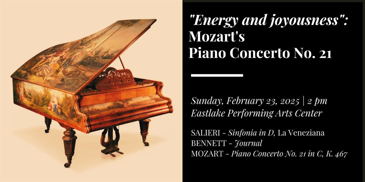 "Energy and joyousness": Mozart's Piano Concerto No. 21