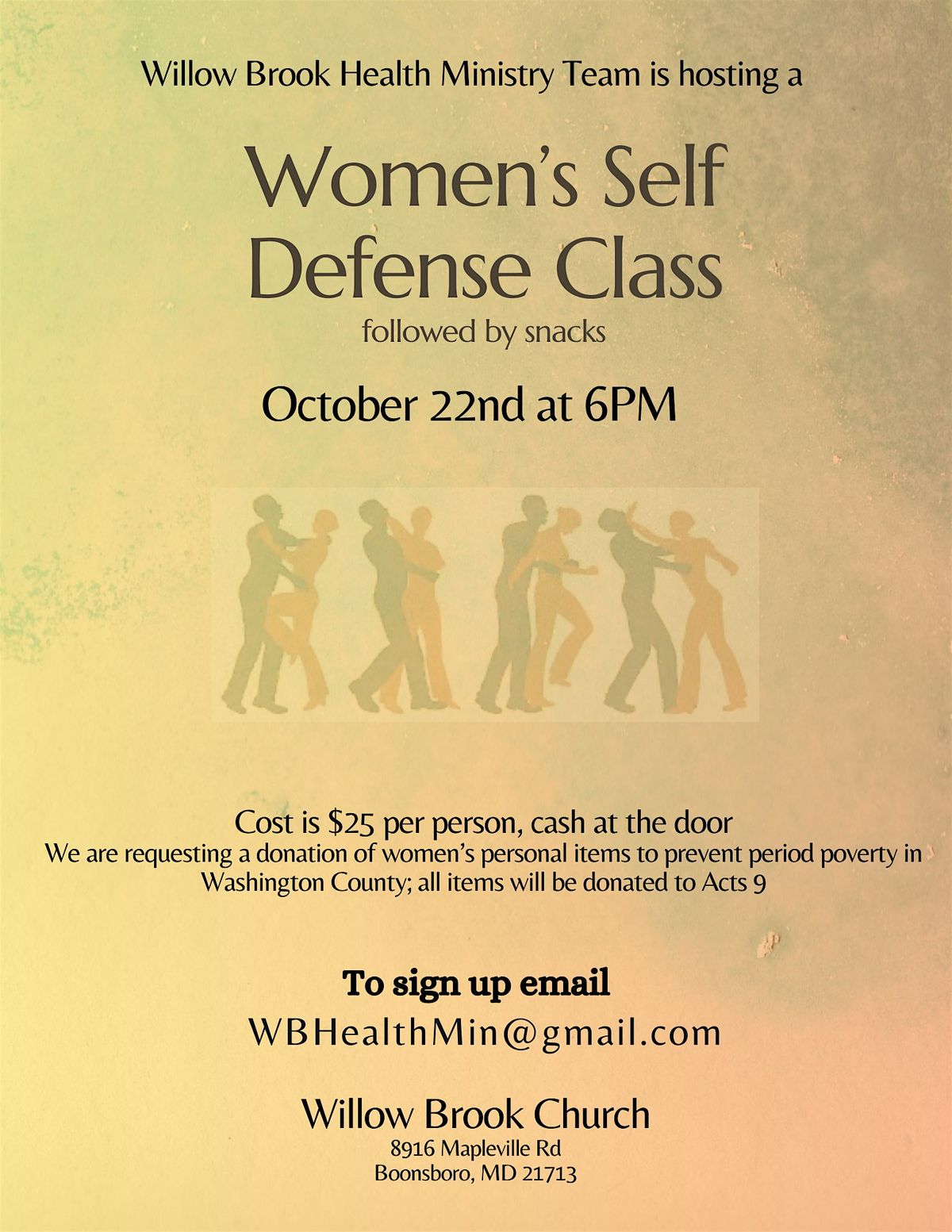 Women's Self Defense Class