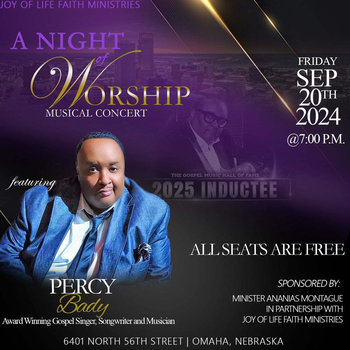 A Night of Worship Musical Concert featuring Percy Bady