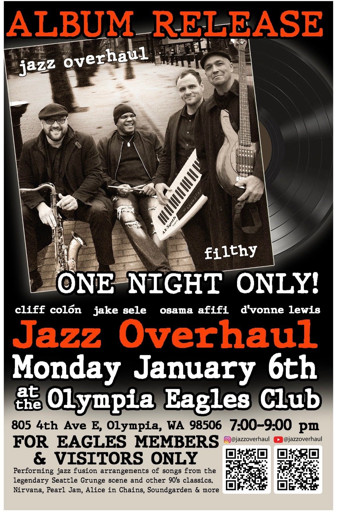 Jazz Overhaul Album Release @ Olympia Eagles