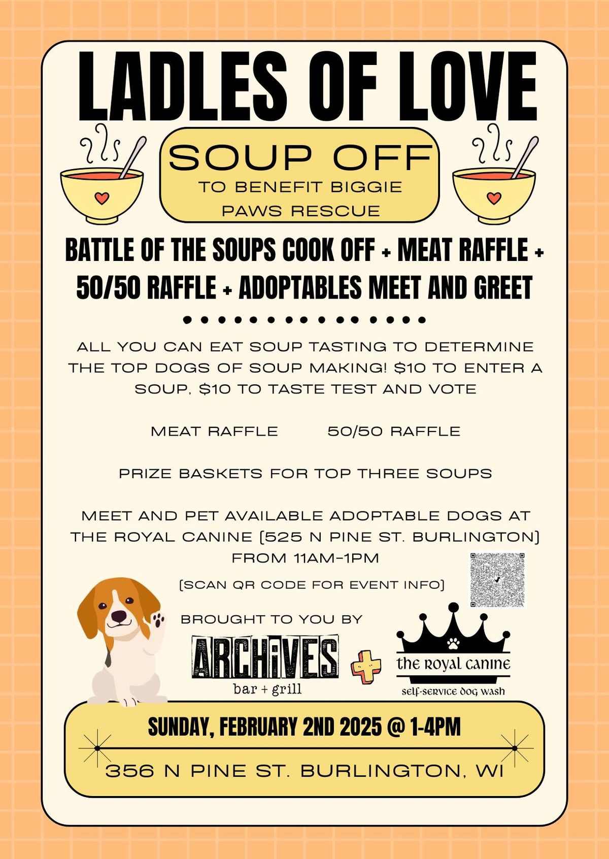 Ladles of Love Soup Cook-Off Fundraiser for Biggie Paws Rescue