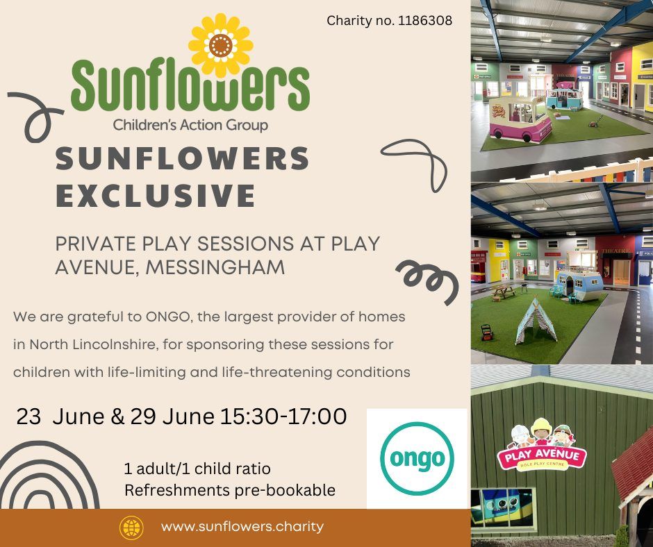 Sunflowers Exclusive Play Sessions at Play Avenue sponsored by ONGO