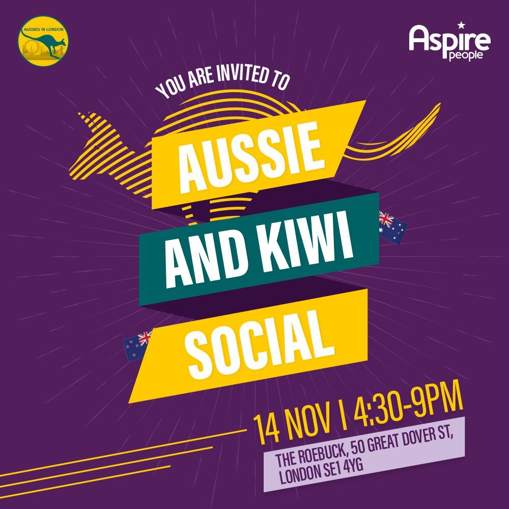 Aspire People - Aussies and Kiwis Social @ The Roebuck