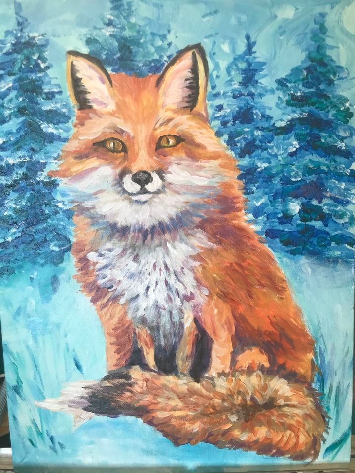 Snowy Fox Acrylic