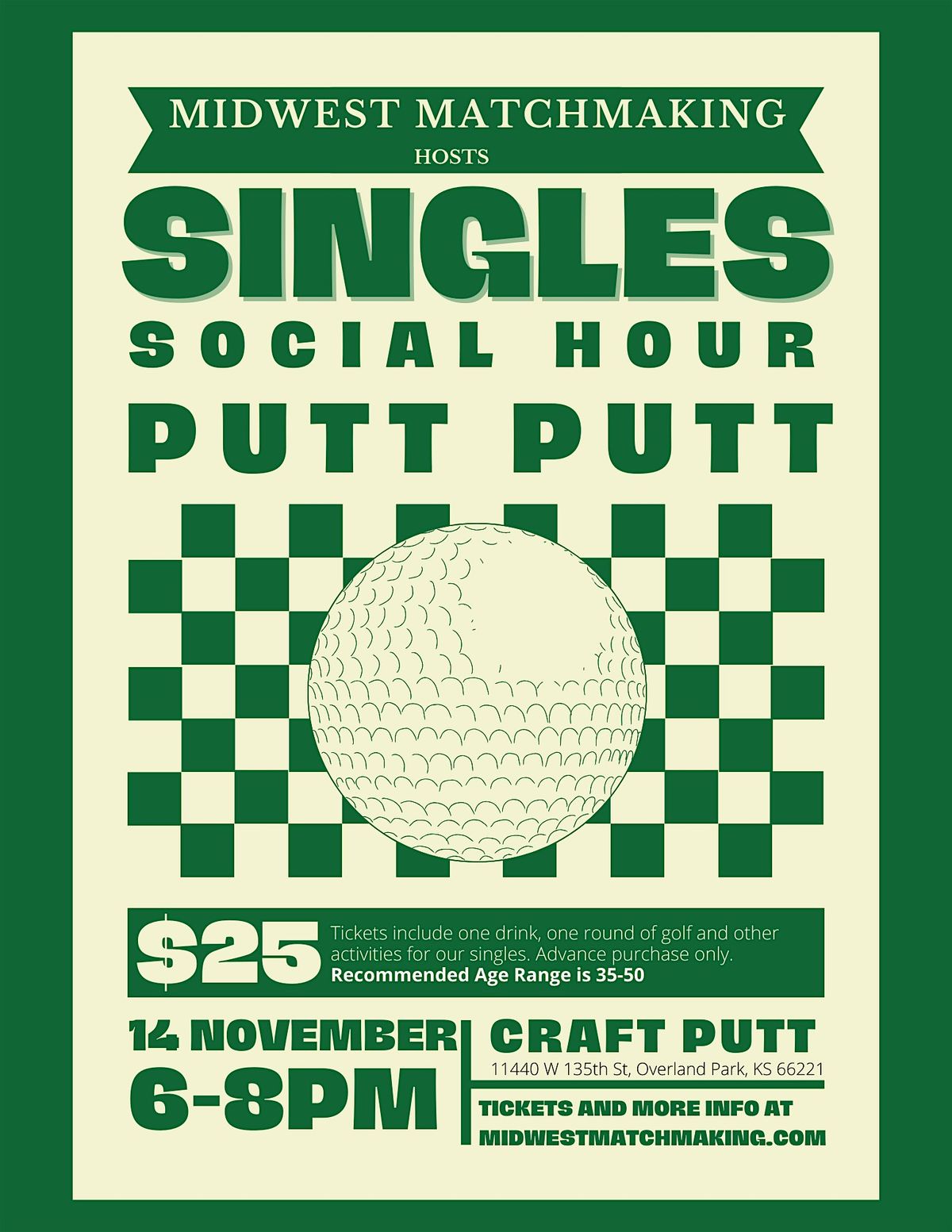 KC Singles Social Hour Putt Putt - Ages 35-50