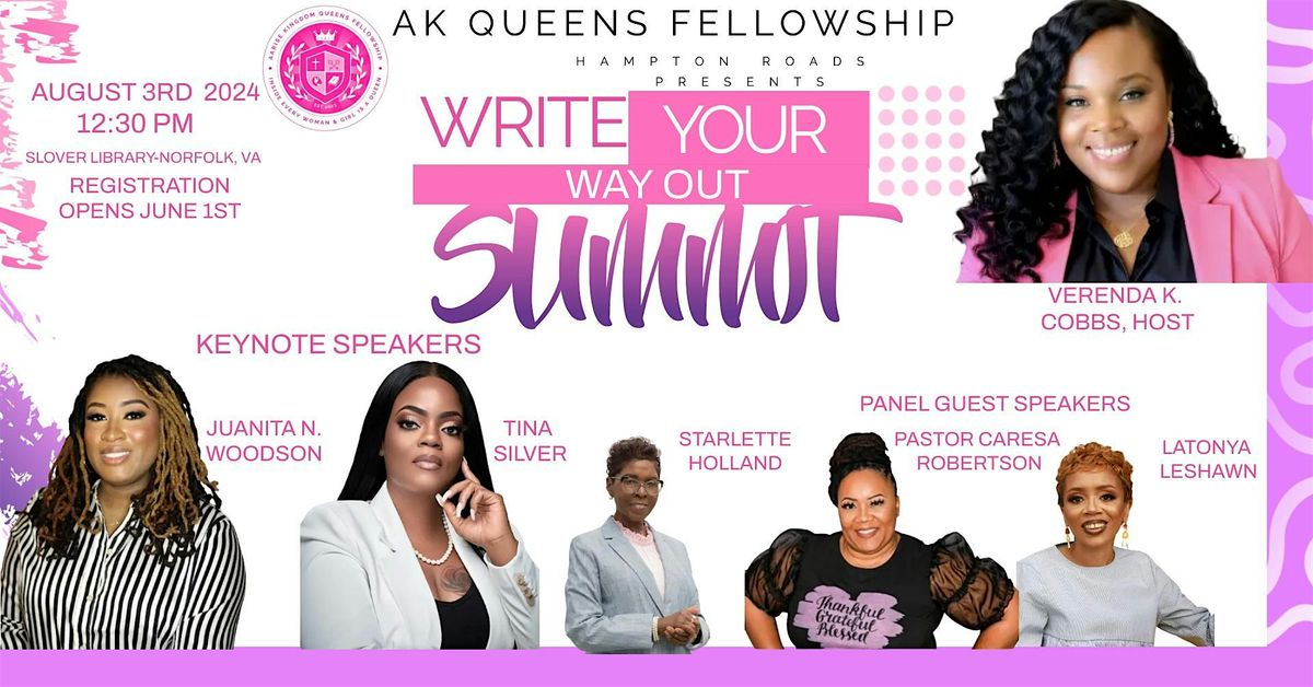 AKQF Hampton Roads Presents: Write Your Way Out Summit