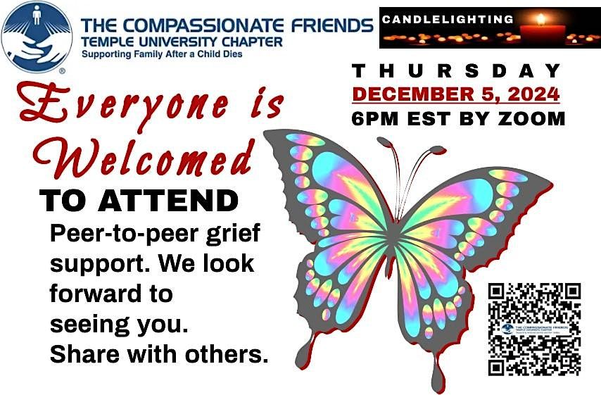 1ST THURSDAY MONTHLY GRIEF SUPPORT FREE BY ZOOM 6:00PM EST