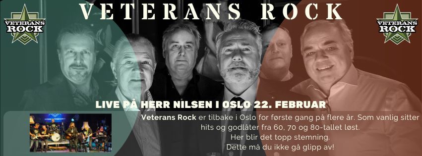 Veterans Rock p\u00e5 Herr Nilsen i Oslo 22. februar