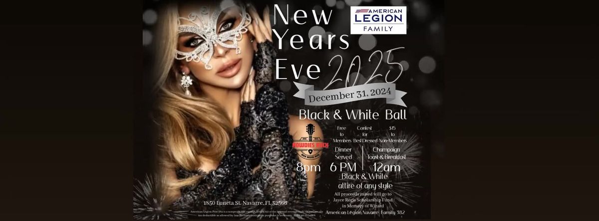 American Legion Post 382 Black & White New Years Eve Ball