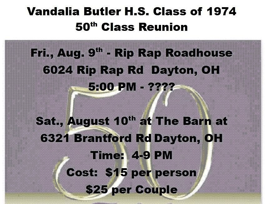 Vandalia Butler High School 1974 Class Reunion