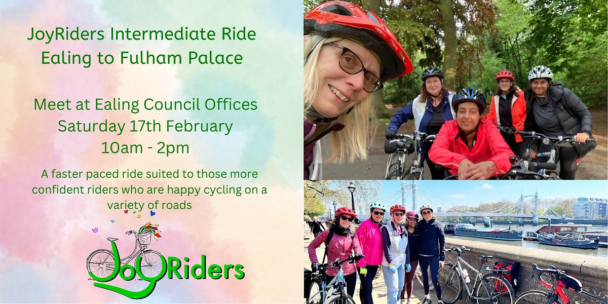 Intermediate Rides JoyRiders Intermediate Bike Ride - Ealing to Fulham Palace, Ealing ...