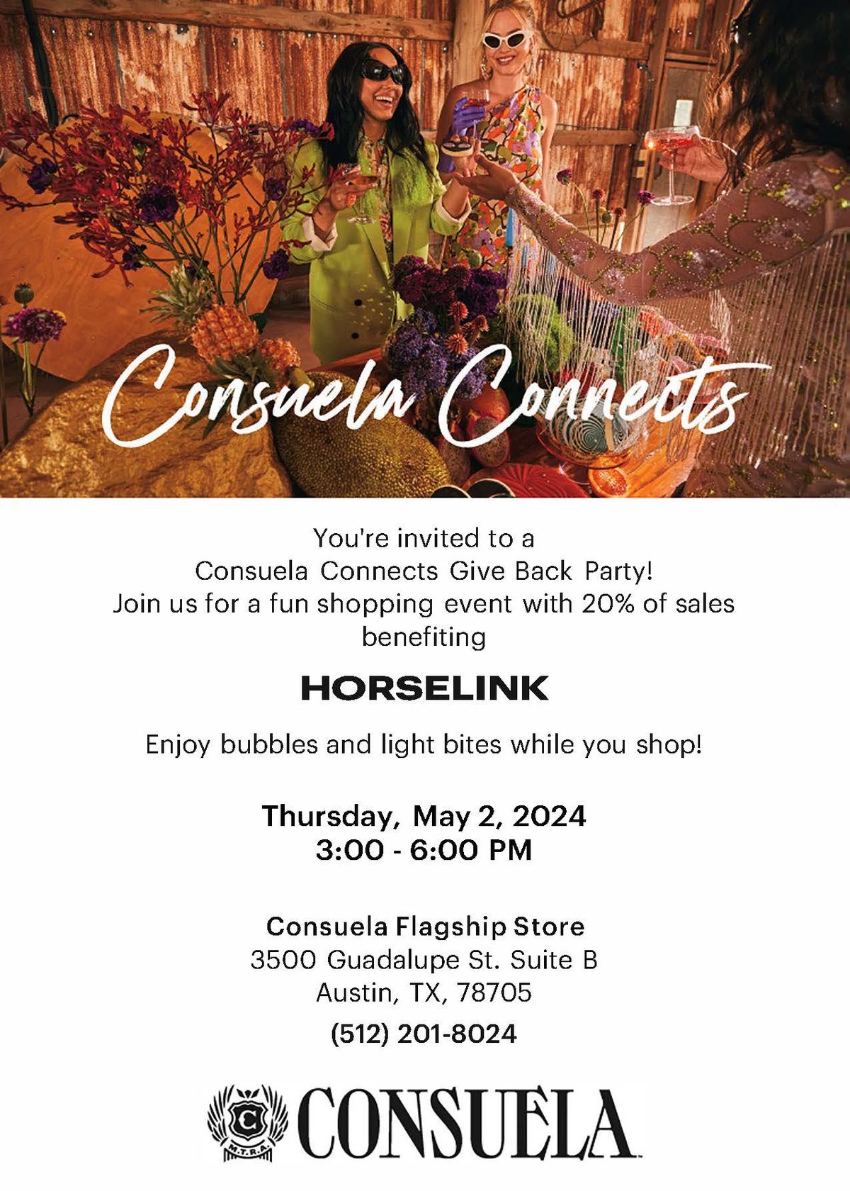 Consuela Connects & Gives Back to HorseLink