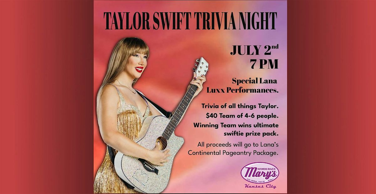 Lana Luxx's Taylor Swift Trivia Night Fundraiser