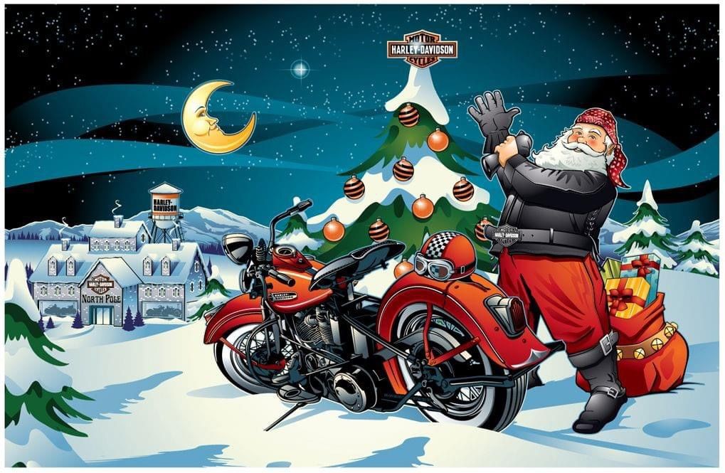 Santa Rides a Harley