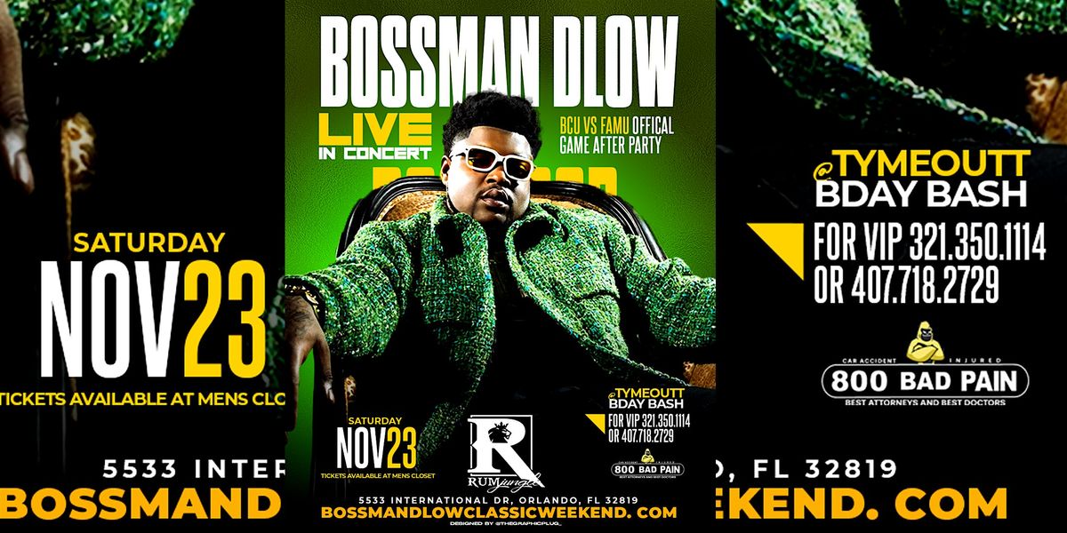 Bossman DLow Classic Weekend Saturday Performing LIVE at Rum Jungle